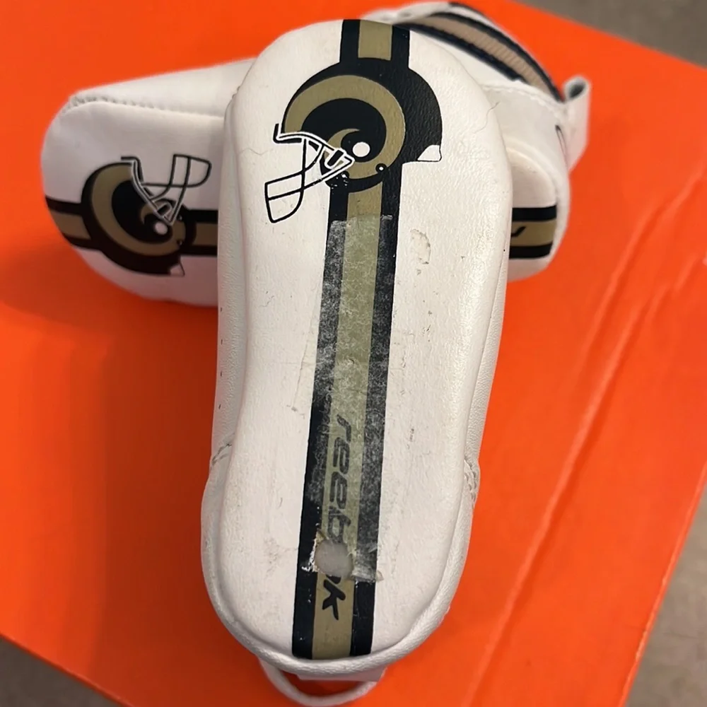 Los Angeles Rams NFL Reebok Infant Baby Crib Shoes Size 1 soft bottoms Sneakers